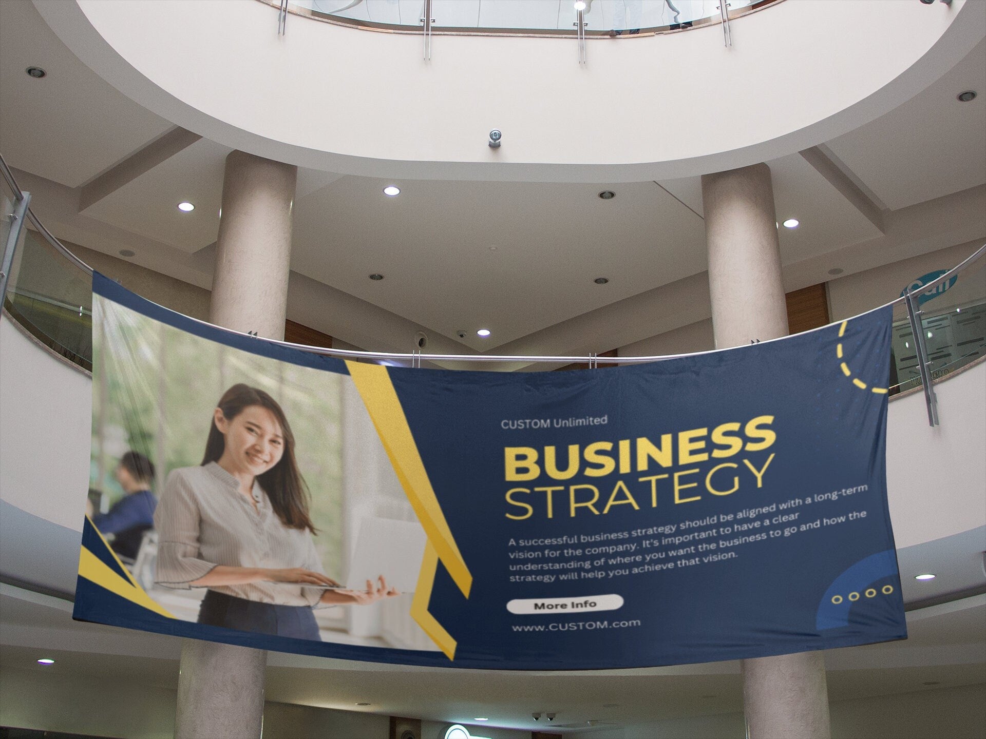Custom Vinyl Banner - Personalized Advertising Event Banner - All Color Print Image Logo Text
