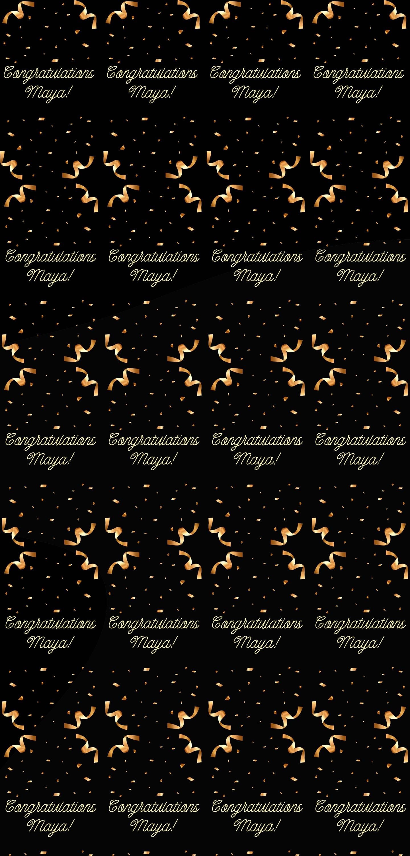 Customizable Black and Gold Wrapping Paper | Personalized Gift Wrap with Name | 24"x48" Sheets | Congratulations Events, Wedding Gift